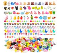 Xerteam160 PCS Resin Animals, 35 Style Mini Animals, Cute Tiny Resin Figurines Duck Mushroom Turtle Starfish Octopus Animal Micro Landscape Decorations for Fairy Garden Landscape Dollhouse Decor