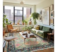 XESZIEO Area Rug For Living Room Washable Rugs,Vintage coloured Bedroom Rug For Dining Room Dorm Office Home Decor Rug, 100 x 160cm