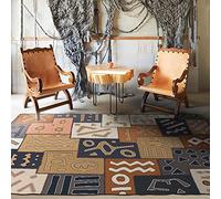 XESZIEO Rectangle Area Rugs Living Room Bedroom Carpets,Large Washable Non-Slip Office Study Room Dining Room Carpet Retro Brown, 200 X 290 cm