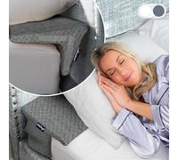 XetraDesign Bed Wedge Pillow for Headboard Gap Up to 7", Triangle Pillow Wedge for Headboard Gap, Gap Filler for Bed, Mattress Wedge Gap Filler, Headboard Space Filler, Corner Pillow, Grey Double 54"