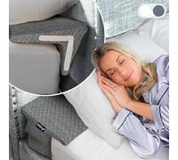 XetraDesign Bed Wedge Pillow for Headboard Gap Up to 7", Triangle Pillow Wedge for Headboard Gap, Gap Filler for Bed, Mattress Wedge Gap Filler, Headboard Space Filler, Corner Pillow, Grey Double 54"