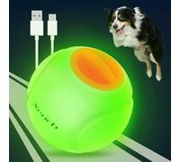 Xeuch LED Dog Ball Rechargeable, Light Up Interactive Dog Ball Toys, Bounce-Activated Durable Fetch Ball, Water Resistant, Natural Rubber, Unique Scent, 2.5 inches, for Small & Medium Dogs - Orange