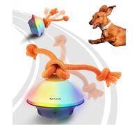 Xeuch Smart Interactive Dog Toys, Automatic Moving and Rolling Dogs Ball with Rope, Motion-Activated Squeaky Ball for Small Medium Dogs for Boredom, RGB Lights, Stimulating Sound, Voice Recording