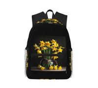XEUYXF Bouquet Of Daffodil Print Versatility Casual Backpack Lightweight Unisex Dual Shoulder Bag Camping Cycling