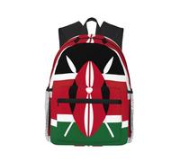 XEUYXF Flag Of Kenya Print Versatility Casual Backpack Lightweight Unisex Dual Shoulder Bag Camping Cycling