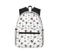 XEUYXF Funny Bees Print Versatility Casual Backpack Lightweight Unisex Dual Shoulder Bag Camping Cycling