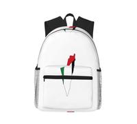 XEUYXF Palestine Flag Map Print Versatility Casual Backpack Lightweight Unisex Dual Shoulder Bag Camping Cycling