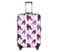 XEUYXF Purple Poodle Polka Dot Print Universal Travel Suitcase Cover Stretch Sleeve Weekend Getaways Luggage Protector