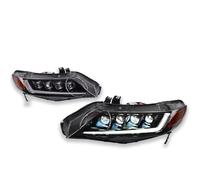 XEXJHQQ Car Headlight Headlamp For Civic 8th Gen Car Headlight 2006-2011 Upgrade Modified To DRL Dynamic Turn Signal LED Headlight Auto Accessories