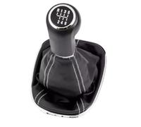 XEXJHQQ Gear Stick Knob for Opel for Corsa D S07 2006-2014 1 Gear Head Leather+Plastic Shift Button + Cuff Black 6 Speed 23 Centimeters