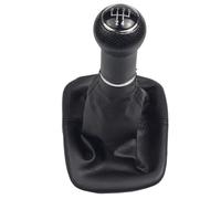 XEXJHQQ Gear Stick Knob for VW for Golf 1 2 3 Leather 5 Speed Manual Transmission MT Gear Shift Knob Gaiter Handle(5 Speed-Black-)