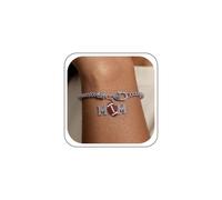 Xeyau Football Bracelet for Women Men Football Mom Game Day Accessorie Fall Sports Must Haves for Moms Silver Gold Sparking Rhinestone Bracelet Cuba Bracelets, One Size, Alloy Steel, no gemstone