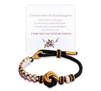 Xeyau Granddaughter Bracelet from Grandma A Link That Can Never Be Undone Peach Blossom Knot Inspirational Bracelet Miss You Bracelet Adjustable Braided Bracelets, Adjustable, Silk, no gemstone