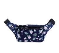 XEYOU Unisex Running Waist Pack with Adjustable Buckles, Lightweight Waist Bag for Sports, Hiking, Dog Walking Fanny Pack Belt Can Hold Passport, Money, Cellphone, Pink Flamingos, 6.9 x 5.1 x 5.1