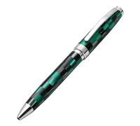 Xezo Urbanite II Twist Action Ballpoint Pen, Medium Point. Ocean Teal and Black Color with Chrome Plating. Handcrafted, Limited Edition, Serialized