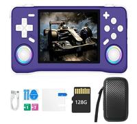 XF35H Retro Handheld Game Console - 18000 Classic Games, Linux Open Source, 3.5 Inch Full-Lamination IPS Screen, 4000mAh Long-Lasting Battery-Indigo Blue||128GB