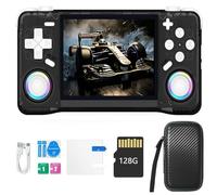 XF35H Retro Handheld Game Console - 18000 Classic Games, Linux Open Source, 3.5 Inch Full-Lamination IPS Screen, 4000mAh Long-Lasting Battery-Black||128GB