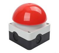 XFAK-KC11 Hand-Operated Foot Switch| Mushroom Push Button with 2 Normally Closed Contacts| Self-Resetting Pedal for Industrial Equipment Control| Side and Bottom(Red)