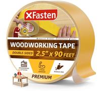 XFasten DSWT2530 Double Sided Woodworking Tape w/Yellow Backing 2.5 Inches x 30 Yards