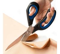 XFasten Premium Professional Scissors - Blue 9.5 Inch Heavy Duty Sewing Scissors for Fabric Cutting