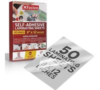 XFasten Self-Adhesive Laminating Sheets, 9 x 12 Inches (50-Pack), 4.76 Thickness