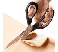 XFasten Sewing Scissors for Fabric Cutting Pink 9" Professional Fabric Scissors Sewing | Heavy Duty Fabric Scissors for Fabric Dressmakers Sharp Scissors Large Scissors for Leather