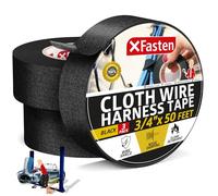 XFasten Wire Harness Tape, 3/4-Inch by 90-Foot (19.05mm x 27.43m) (3-Pack)