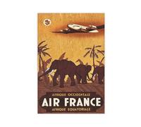 XFATGIA African Retro Travel Poster Canvas Poster Bedroom Decor Landscape Office Room Decor Gift 12x18inch(30x45cm)