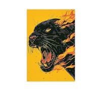 XFATGIA Black Panther Hot Poster Canvas Poster Bedroom Decor Landscape Office Room Decor Gift 08x12inch(20x30cm)
