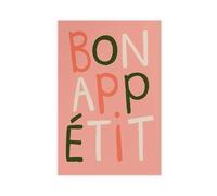 XFATGIA Bon Appetit Poster Canvas Poster Wall Art Decor Print Picture Paintings for Living Room Bedroom Decoration 24x36inch(60x90cm)