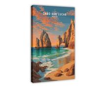 XFATGIA Cabo San Lucas Travel Art Poster Canvas Poster Wall Art Decor Print Picture Paintings for Living Room Bedroom Decoration 24x36inch(60x90cm)
