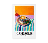 XFATGIA Café Solo Art Poster Canvas Poster Bedroom Decor Landscape Office Room Decor Gift 16x24inch(40x60cm)