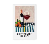 XFATGIA Chateauneuf-du-Pape Poster Canvas Poster Bedroom Decor Landscape Office Room Decor Gift 08x12inch(20x30cm)