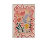 XFATGIA Colored Wildflower Bouquet Print - Flower Market Poster Canvas Poster Wall Art Decor Print Picture Paintings for Living Room Bedroom Decoration 16x24inch(40x60cm)