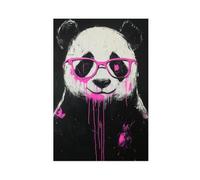 XFATGIA Cool Panda Poster Canvas Poster Wall Art Decor Print Picture Paintings for Living Room Bedroom Decoration 08x12inch(20x30cm)