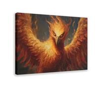 XFATGIA Fiery Mythical Bird Poster Canvas Poster Bedroom Decor Landscape Office Room Decor Gift 20x30inch(50x75cm)