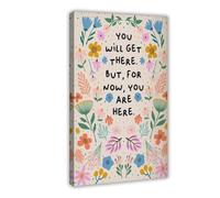 XFATGIA Flower Quotations Printings Canvas Poster Wall Art Decor Print Picture Paintings for Living Room Bedroom Decoration 16x24inch(40x60cm)