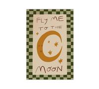 XFATGIA Fly Me To The Moon Art Poster Canvas Poster Bedroom Decor Landscape Office Room Decor Gift 20x30inch(50x75cm)