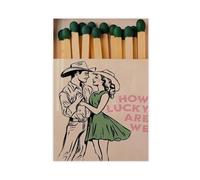XFATGIA How Lucky We Are with Matchbox Printing Canvas Poster Wall Art Decor Print Picture Paintings for Living Room Bedroom Decoration 08x12inch(20x30cm)