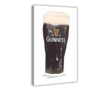 XFATGIA Illustrated Pint of Guinness Beer Print Canvas Poster Bedroom Decor Landscape Office Room Decor Gift 12x18inch(30x45cm)