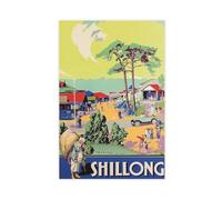 XFATGIA Indian Thrissur Retro Travel Poster Canvas Poster Bedroom Decor Landscape Office Room Decor Gift 12x18inch(30x45cm)