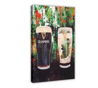 XFATGIA Irish Pub Art Poster Canvas Poster Wall Art Decor Print Picture Paintings for Living Room Bedroom Decoration 24x36inch(60x90cm)
