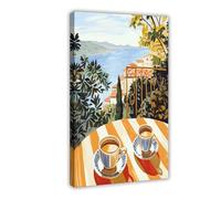 XFATGIA Italian Espresso Print Canvas Poster Bedroom Decor Landscape Office Room Decor Gift 08x12inch(20x30cm)