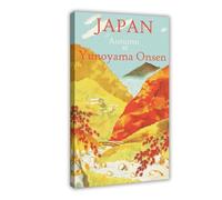 XFATGIA Japanese Onsen Retro Travel Poster Canvas Poster Wall Art Decor Print Picture Paintings for Living Room Bedroom Decoration 16x24inch(40x60cm)