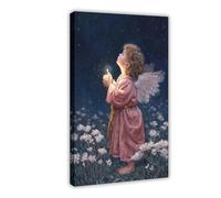 XFATGIA Little Angel Children's Poster Canvas Poster Bedroom Decor Landscape Office Room Decor Gift 12x18inch(30x45cm)