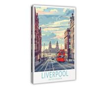 XFATGIA Liverpool Travel Art Poster Canvas Poster Wall Art Decor Print Picture Paintings for Living Room Bedroom Decoration 20x30inch(50x75cm)