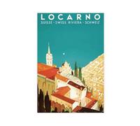 XFATGIA Locarno Swiss Retro Travel Poster. Canvas Poster Wall Art Decor Print Picture Paintings for Living Room Bedroom Decoration 08x12inch(20x30cm)