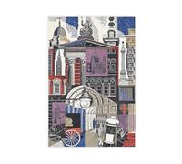 XFATGIA London Retro Travel Poster Canvas Poster Wall Art Decor Print Picture Paintings for Living Room Bedroom Decoration 12x18inch(30x45cm)