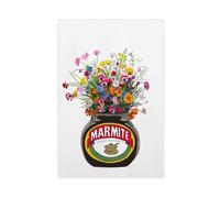 XFATGIA Marmite Breakfast Kitchen Art Print with Colorful Wildflowers Canvas Poster Bedroom Decor Landscape Office Room Decor Gift 12x18inch(30x45cm)