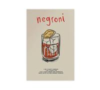 XFATGIA Negroni Art Poster Canvas Poster Wall Art Decor Print Picture Paintings for Living Room Bedroom Decoration 16x24inch(40x60cm)